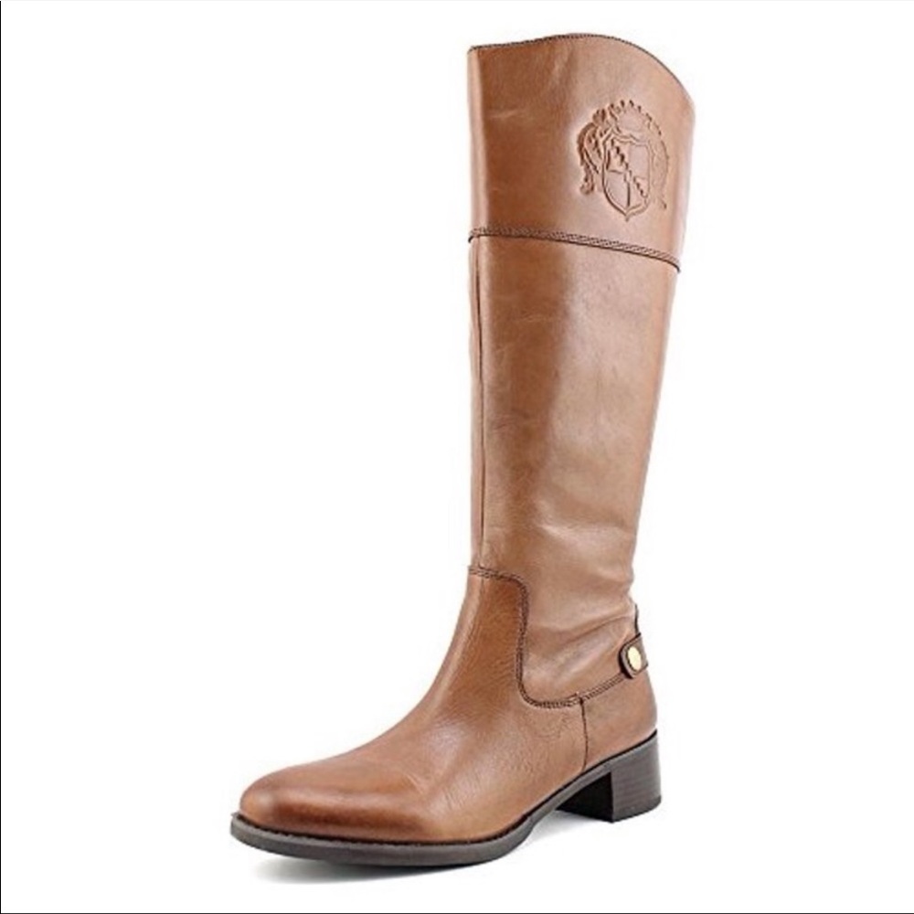 Franco Sarto Tan Leather Knee-High Boots